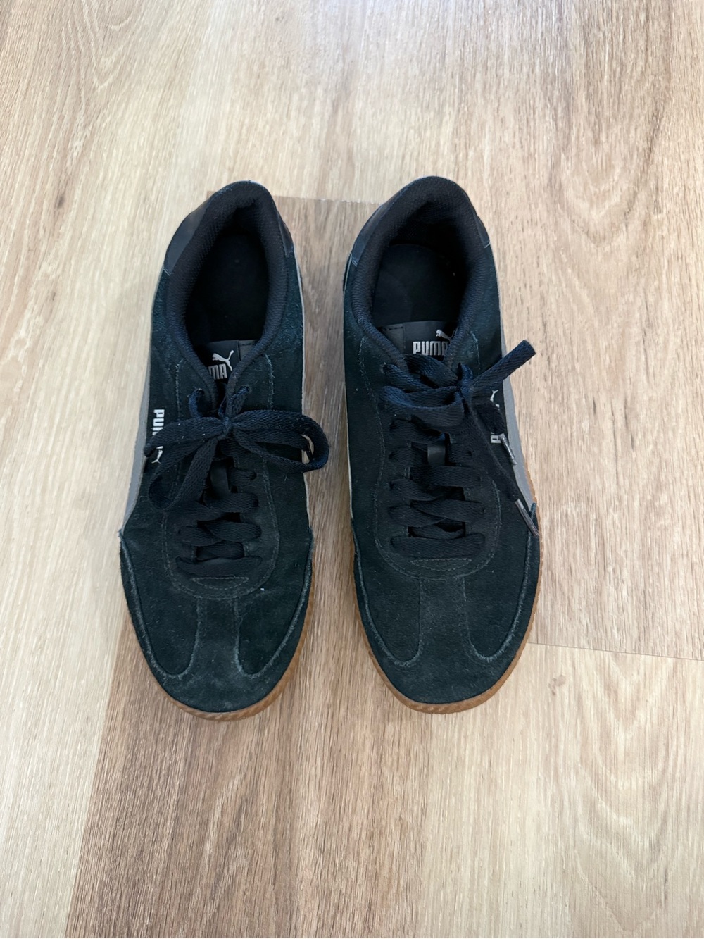 Puma Black Suede Men’s Lace-Up Sneakers